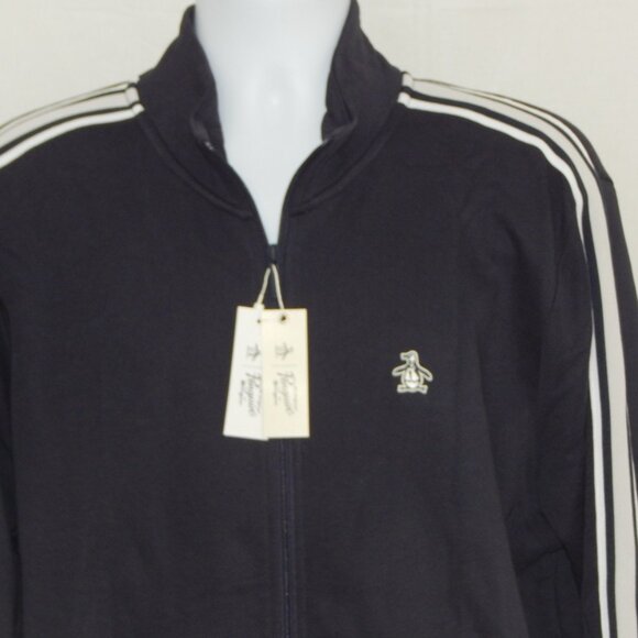 Penguin Original Full Zip Fleece Men's Bomber Jacket Embroidered Logo Sz XL NWT - Picture 3 of 8